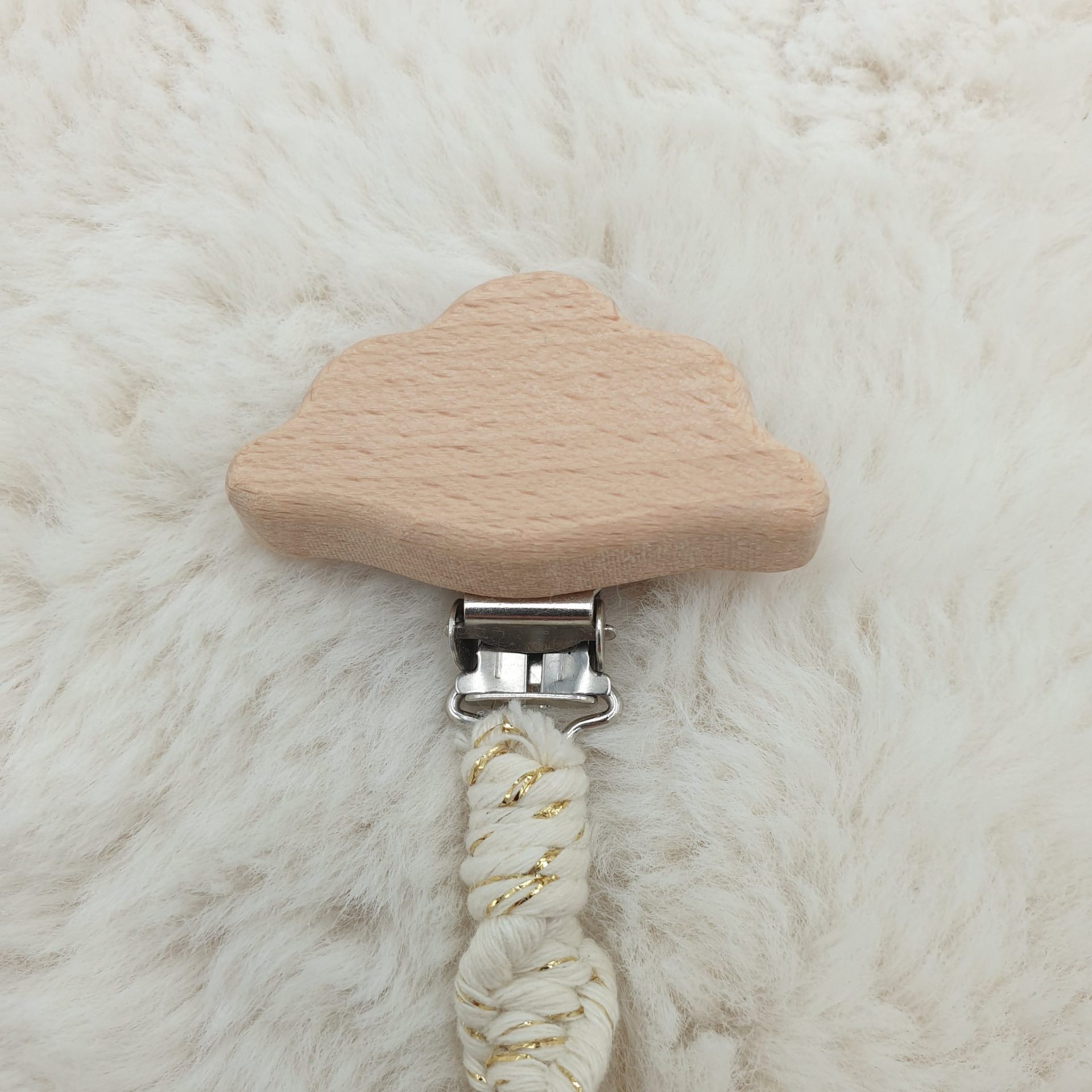 Attache Doudou - Beige et Doré & Attache Baleine et Nuage – Image 3