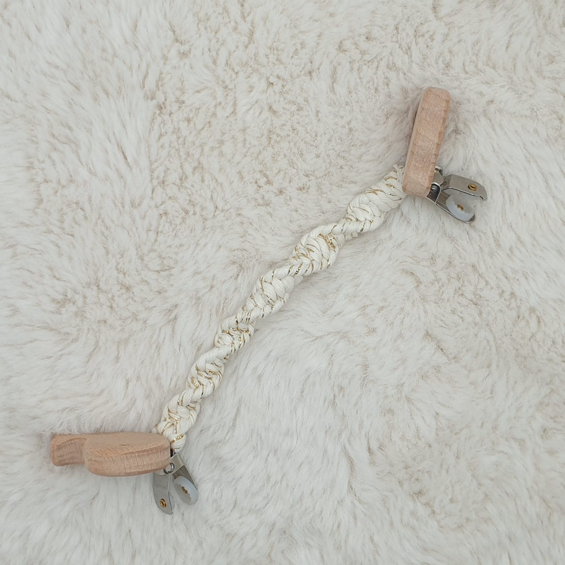 Attache Doudou - Beige et Doré & Attache Baleine et Nuage – Image 6