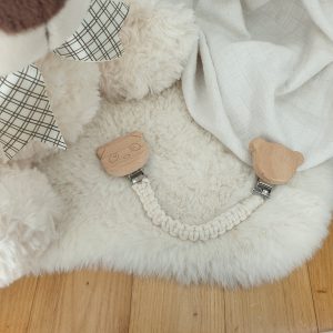 Attache Doudou - Beige & Attaches Nounours et Panda