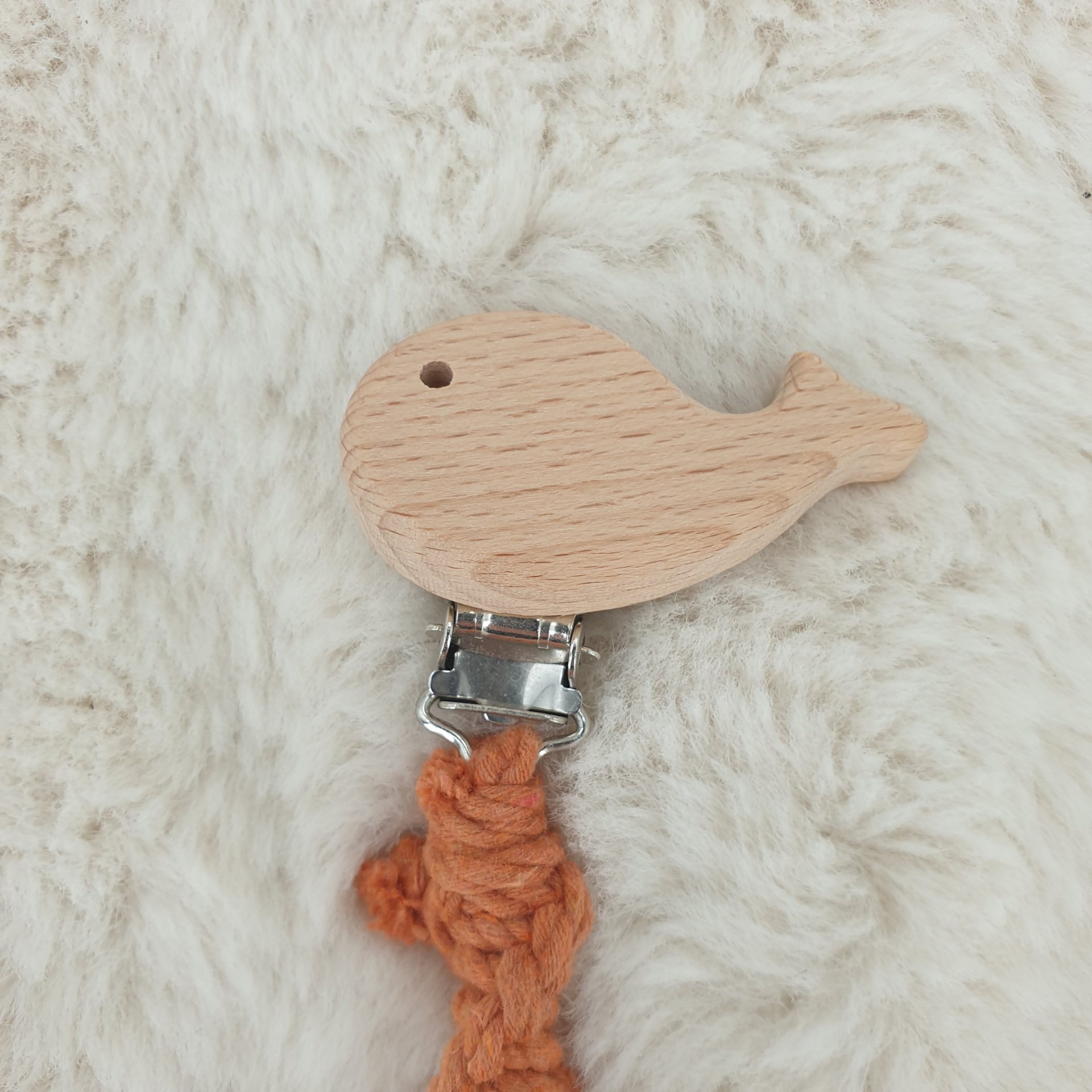 Attache Doudou Universel – Marron & Attaches Baleine et Nuage – Image 4