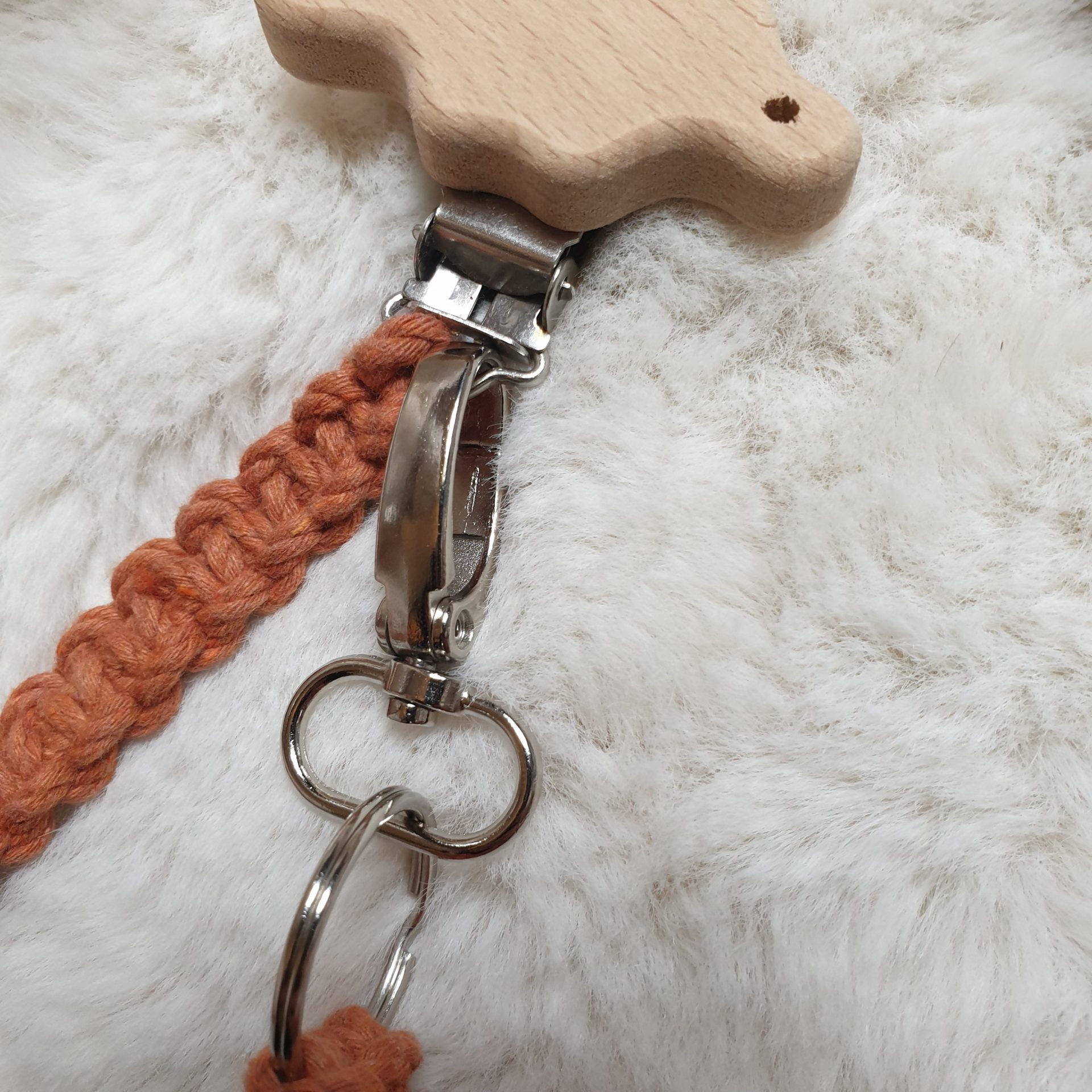 Attache Doudou Universel – Marron & Attaches Baleine et Nuage – Image 5