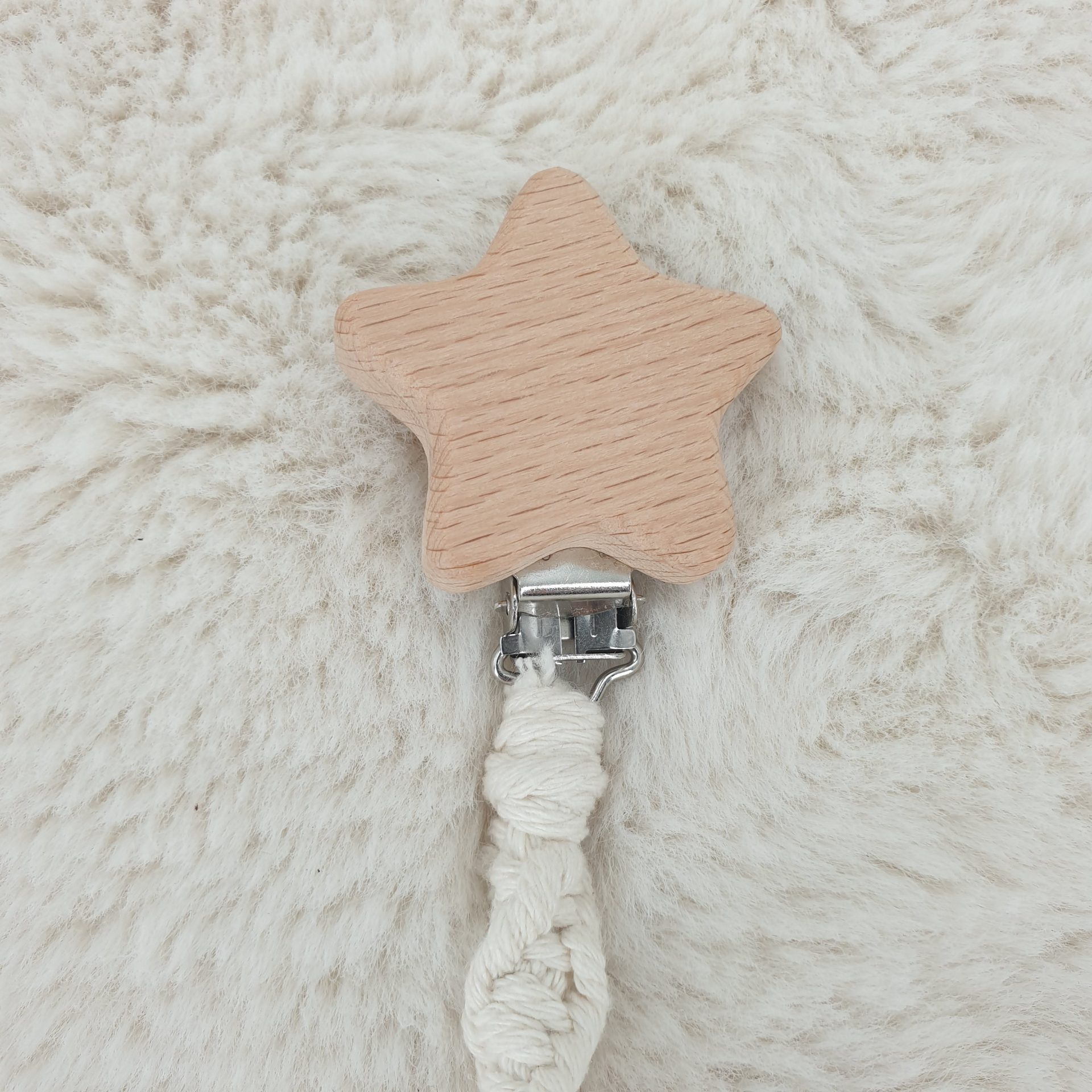 Attache Doudou Universel – Beige & Attaches Étoiles – Image 6