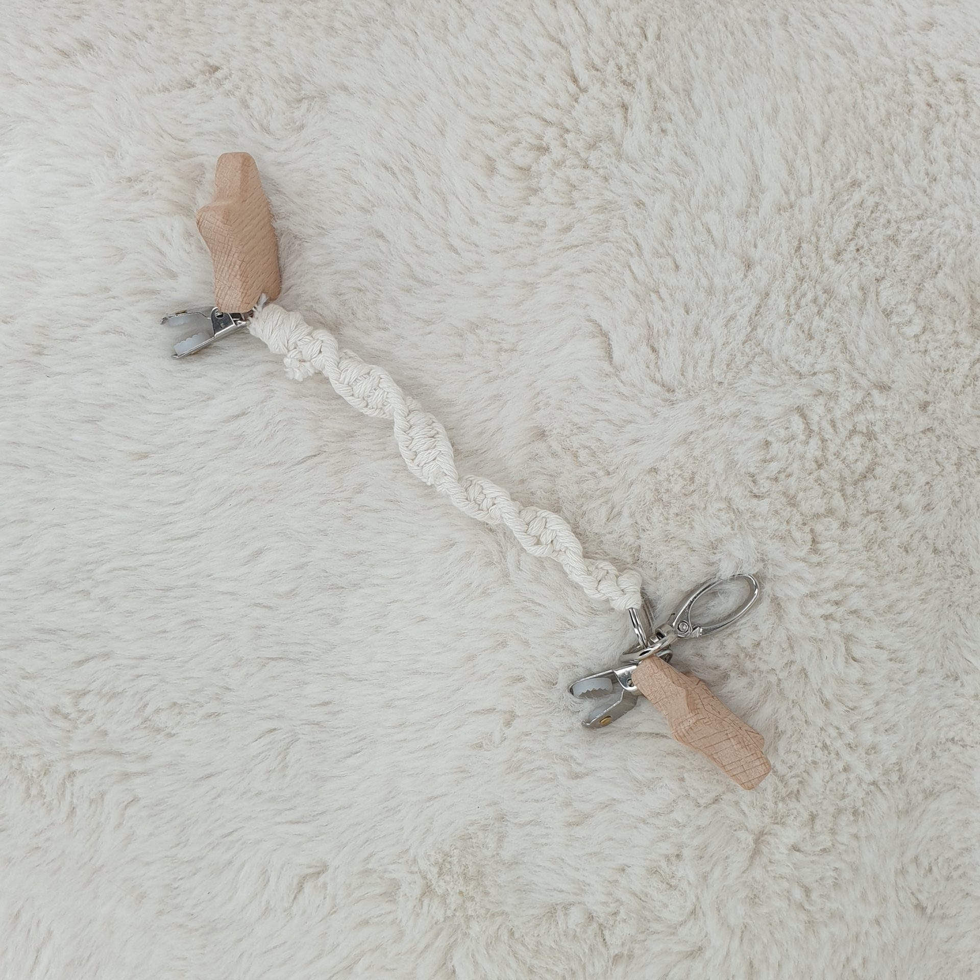 Attache Doudou Universel – Beige & Attaches Étoiles – Image 5