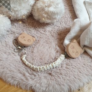 Attache Doudou Universel – Beige et Doré & Attaches Panda
