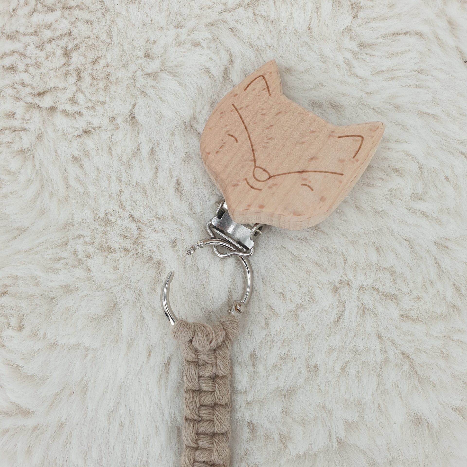 Attache Doudou Universel – Beige Foncé & Attaches Renard – Image 2
