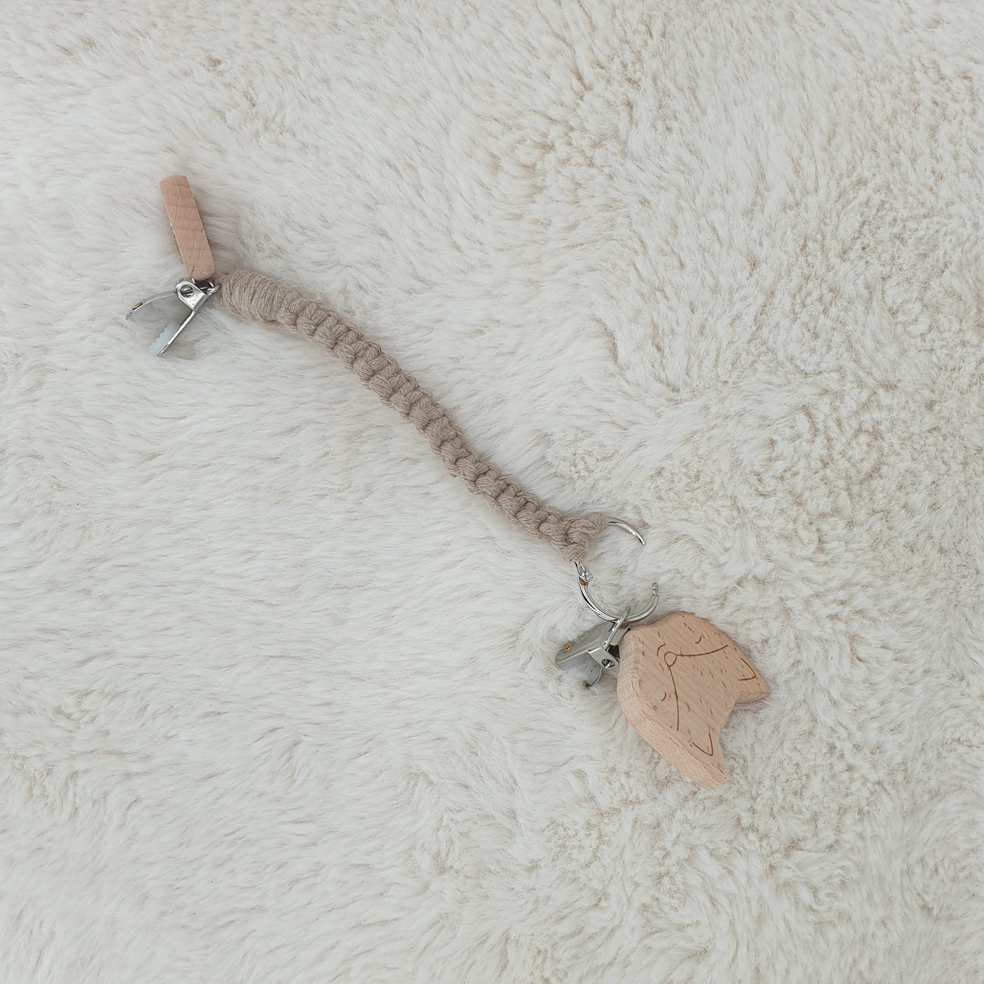 Attache Doudou Universel – Beige Foncé & Attaches Renard – Image 5