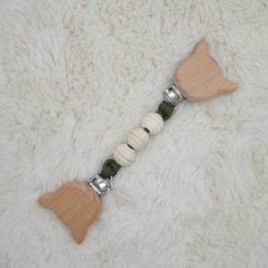Attache Serviette de Table – Vert & Attaches Chat