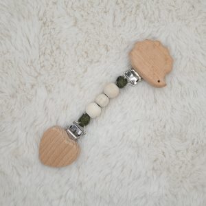 Attache Serviette de Table – Vert & Attaches Coeur et Hérisson