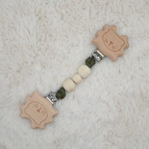Attache Serviette de Table – Vert & Attaches Lion
