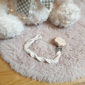 Attache Tétine / Sucette – Beige & Attache Mouton