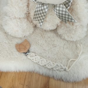 Attache Tétine / Sucette - Beige & Attache Lapin